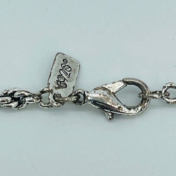 1928 Emerald Cut Faceted Faux Stone Filigree Floral Pendant with Chain Necklace - Picture 5 of 8